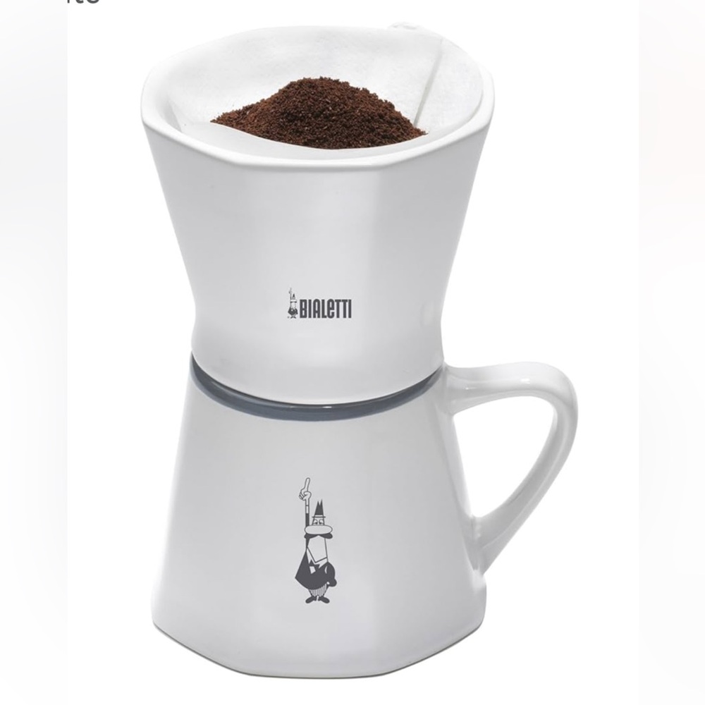 Bialetti Porcelain Pourover Coffee Dripper with Mug